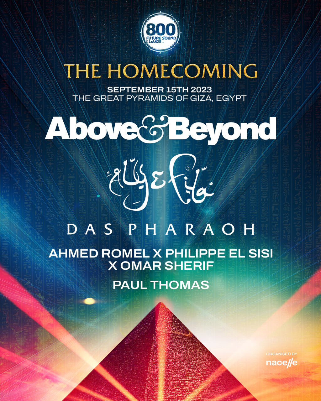 FSOE 800 The Great Pyramids of Giza Line Up Announced Future Sound of Egypt